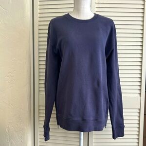 Vince side-zip crewneck sweater
